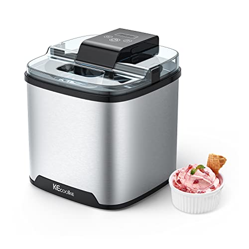 KECOOLKE Ice Cream Maker, Teacher Appreciation Gifts Electric Ice Cream Machine Countertop Fruit Soft Serve Homemade Large Capacity 2 Quart Frozen Yogurt Sorbet gelato