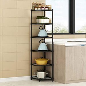 Kitchen Corner Shelf Rack, Multi-layer Pot Rack Storage Organizer Stainless Steel Shelves Shelf Holder (6 Tier-2)