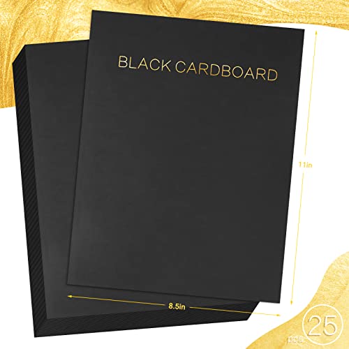 FSWCCK Black Cardstock Paper 8.5 x 11 Inches, 100 Sheets Heavy Cover Card Stock for DIY Crafts Cards Making