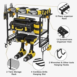 LMAIVE Power Tool Organizer, Tool Organizers and Storage, Drill Holder Wall Mount, Power Tool Organizer Wall Mount, Power Tool Storage Rack, Drill Storage Rack Drill Holder Rack