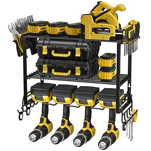 LMAIVE Power Tool Organizer, Tool Organizers and Storage, Drill Holder Wall Mount, Power Tool Organizer Wall Mount, Power Tool Storage Rack, Drill Storage Rack Drill Holder Rack