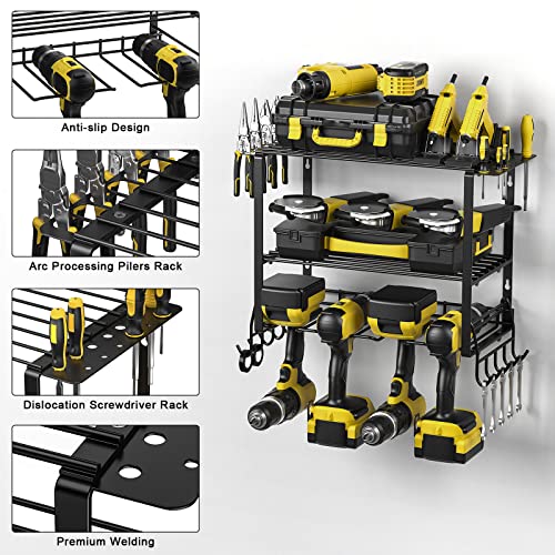 LMAIVE Power Tool Organizer, Tool Organizers and Storage, Drill Holder Wall Mount, Power Tool Organizer Wall Mount, Power Tool Storage Rack, Drill Storage Rack Drill Holder Rack