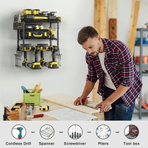 LMAIVE Power Tool Organizer, Tool Organizers and Storage, Drill Holder Wall Mount, Power Tool Organizer Wall Mount, Power Tool Storage Rack, Drill Storage Rack Drill Holder Rack