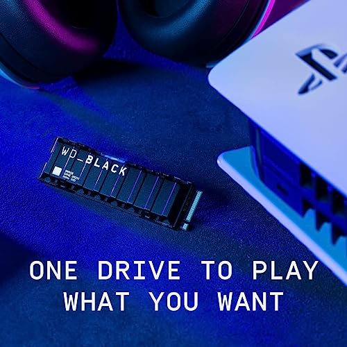 WD_BLACK 2TB SN850 NVMe SSD for PS5 Consoles Solid State Drive with Heatsink - Gen4 PCIe, M.2 2280, Up to 7,000 MB/s - WDBBKW0020BBK-WRSN