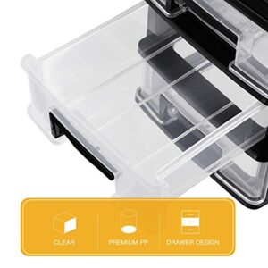 Homoyoyo 3 Plastic Drawers Office Small Rv Bathroom Storage for Small Spaces Plastic Drawers Organizer