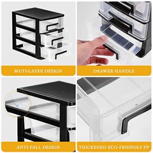 Homoyoyo 3 Plastic Drawers Office Small Rv Bathroom Storage for Small Spaces Plastic Drawers Organizer