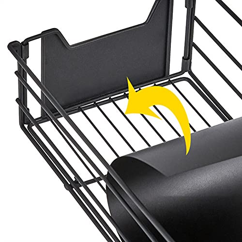 Slim Storage Cart - 4 Tier Bathroom Organizer Mobile Shelving Unit, Rolling Utility Cart Slide Out Organizer for Kitchen, Bathroom, Laundry, Narrow Places