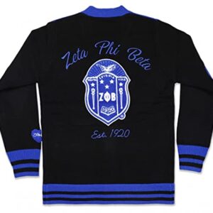 Zeta Phi Beta M7 Button Down Sweater [XL] Black