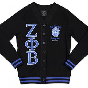 Zeta Phi Beta M9 Light Weight Cardigan Black [2XL]