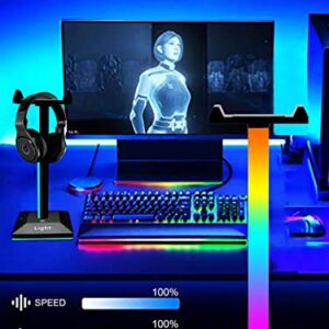 KANTUTOE RGB Gaming Headphone Stand Light with USB Port RGB Gaming Stand Light for Desktop PC Gaming Headset Accessories, Best Gift for Husband, Kids, Boyfriend