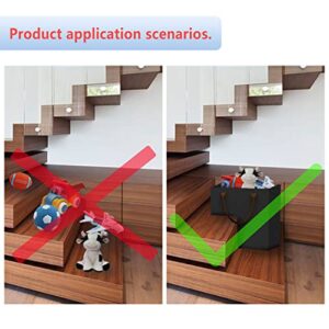 TOUNALKER 2Pcs L-Shape Stair Basket Organizer, Premium Foldable Fabric Staircase Storage Organizer with Durable Handles, Large Felt Stair Tidy Basket for Carpeted Wooden Stairs Laundry Toys Household
