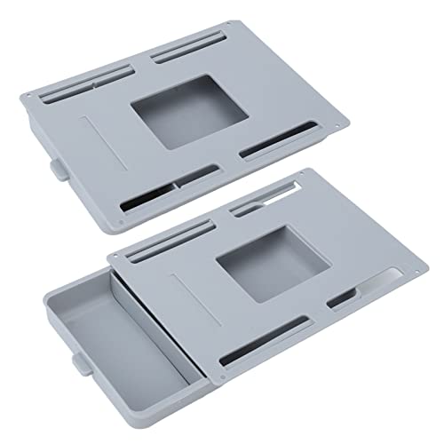 Adhesive Mini Under Desk Drawer, Gray Compact Multifunctional Stickup Under Table Drawer Handle Storage