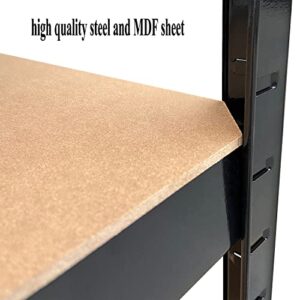 HSHa Steel Storage Rack, 5 Adjustable Shelves 800 kg Capacity (160 kg Per Shelf) Capacity, 170cm (75L x30W x168H-cm), Large Storage Space Multipurpose Storage Shelving Unit