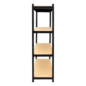 4-Tier Storage Shelf 63" Hx32 Wx16 D Heavy Duty Shelving for Garage, Basement, Utility Shed, Workshop (Black)