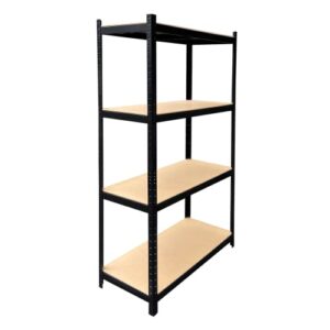 4-Tier Storage Shelf 63" Hx32 Wx16 D Heavy Duty Shelving for Garage, Basement, Utility Shed, Workshop (Black)