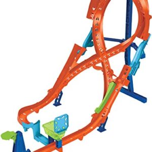 Hot Wheels Toy Car Track Set with Figure-8 Jump & 1:64 Scale Car, 2-Ft Tall Track, Connects to Other Sets