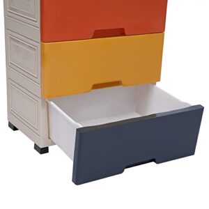 Plastic Drawers for Clothes, Storage Cabinet with 6 Drawers,Closet Drawers Tall Dresser Organizer for Clothes,Playroom,Bedroom Furniture