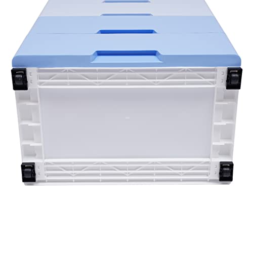 Gdrasuya10 5 Drawer Stackable Plastic Drawers Storage Cabinet Modern Bedroom Chest Closet Dresser Organizer for Clothes,Hallway Entryway,Home Furniture,Free Standing with 5 Wheels(Gradient Blue)