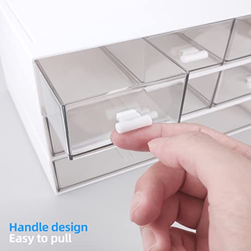 Desk Organizer with 6 Drawers, Desk Storage Box Office Drawer Organizer Desk Organization and Storage Pen Storage Plastic Makeup Storage Suitable for Office, School, Home