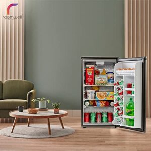 roomwell 3.3 Cu Ft Mini Fridge Compact All Refrigerator without Freezer, Single Door Small Refrigerator REFNFR3300, Black