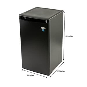 roomwell 3.3 Cu Ft Mini Fridge Compact All Refrigerator without Freezer, Single Door Small Refrigerator REFNFR3300, Black