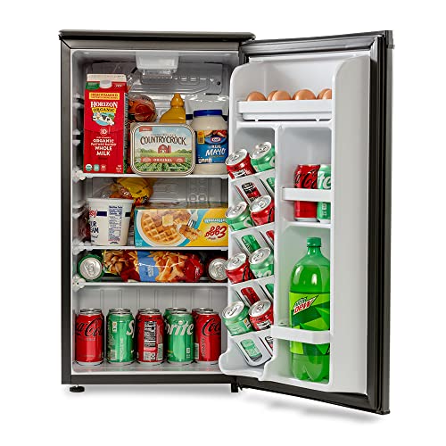 roomwell 3.3 Cu Ft Mini Fridge Compact All Refrigerator without Freezer, Single Door Small Refrigerator REFNFR3300, Black