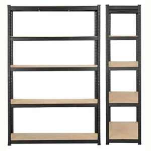 Autofather Garage Storage Shelves 5-Tire Heavy Duty Shelving Units for Workshop/Home Metal Utility Rack, 160kg Per Shelf, 39" W x 20" D x 77" H