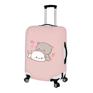 DISNIMO Cute Cat Luggage Cover for Kids Elastic Suitcase Covers for Travel Washable Baggage Covers Anti-scratch Suitcase Protector for Trunk Case Apply to 25-28 Inch Luggage