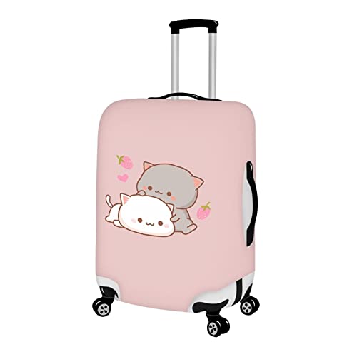 DISNIMO Cute Cat Luggage Cover for Kids Elastic Suitcase Covers for Travel Washable Baggage Covers Anti-scratch Suitcase Protector for Trunk Case Apply to 25-28 Inch Luggage