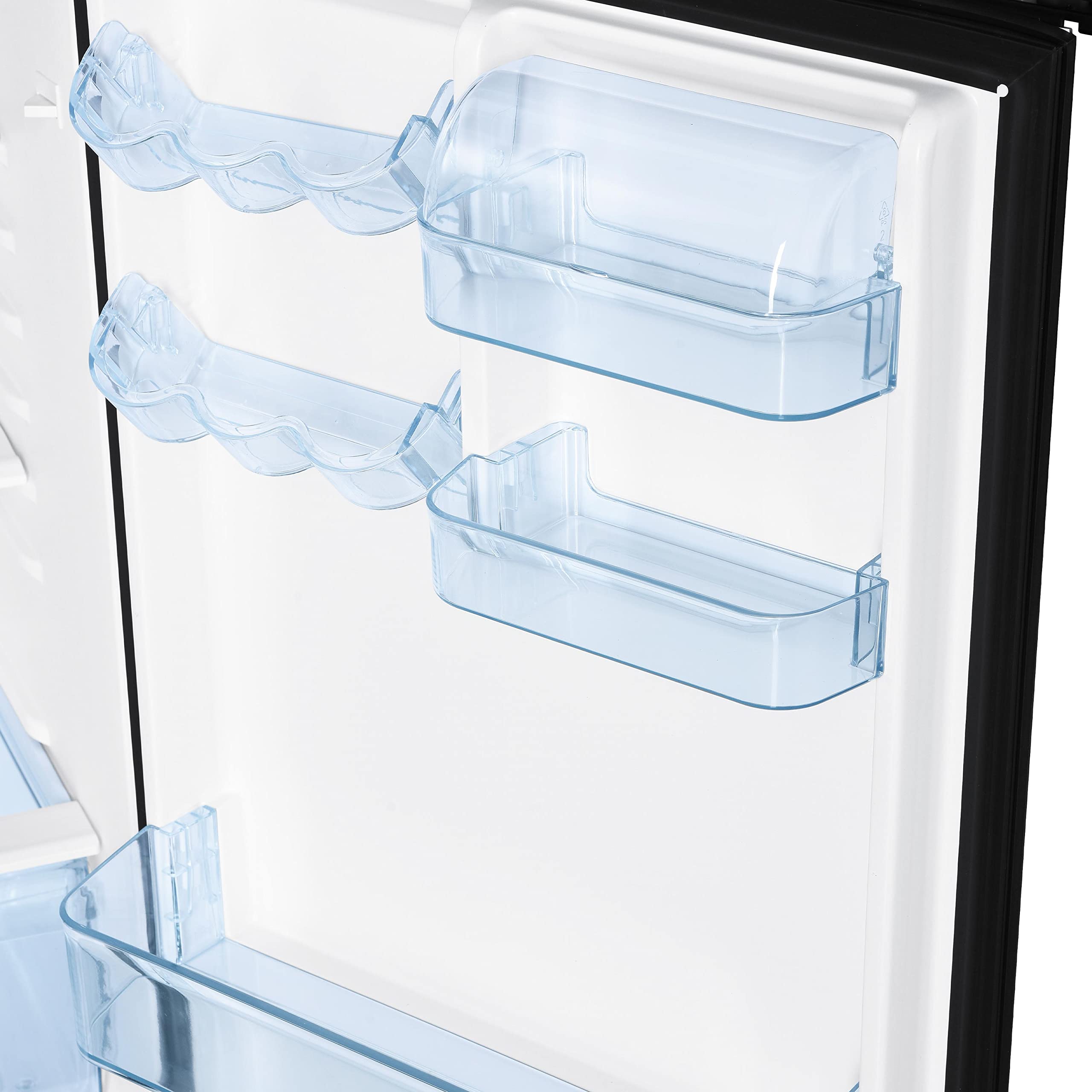 Magic Cool MCR10SI Apartment Refrigerator Freestanding Slim Design Full Fridge with Top Freezer for Condo, House, Small Kitchen Use, Metallic