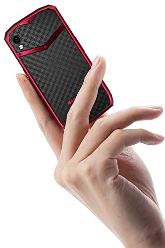 CUBOT Pocket 4.0 inch Mobile Phone, 4G Smartphone SIM Free Phones Unlocked, Android 11 Small Phone,16MP Camera,3000mAh,4GB+64GB/128GB Extension,Face ID/NFC/GPS (Black+Red)