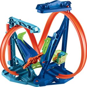 Hot Wheels Toy Car Track Set Infinity Loop Kit, 2 Stunt Set-Ups, Connects to Other Sets, Includes 1:64 Scale Car