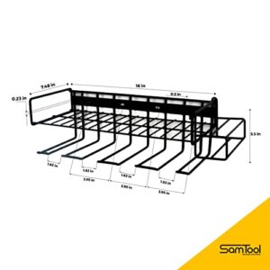 SamTool Power Tool Organizer Wall Mount with Detachable Tool Holder, S Shape Holder & Cable Strap for Drill Holder and Garage Organization Tools