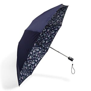 vera bradley women's inverted umbrella, navy garden, one size