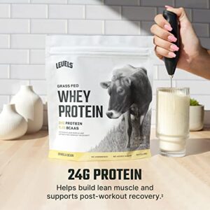 Levels Grass Fed 100% Whey Protein, No Hormones, Vanilla Bean, 1LB