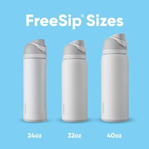 Owala FreeSip Insulated Stainless Steel Water Bottle with Straw for Sports and Travel, BPA-Free, 40-oz, Retro Boardwalk