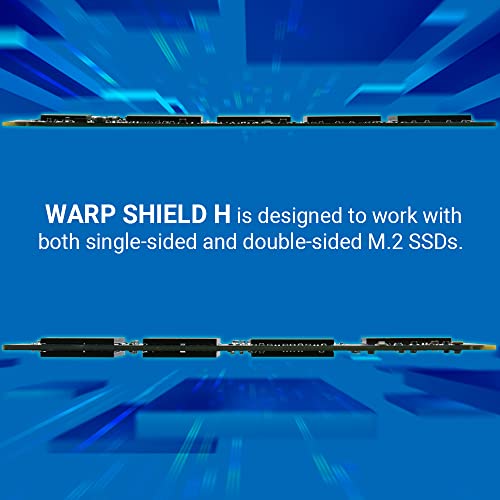 WIZMAX WARP Shield H, M.2 2280 SSD heatsink for Single and Double Side SSD, U-Type Copper Pipe with Thermal pad Heat Sink Computer PC PCIE M2 SSD Cooler,Black