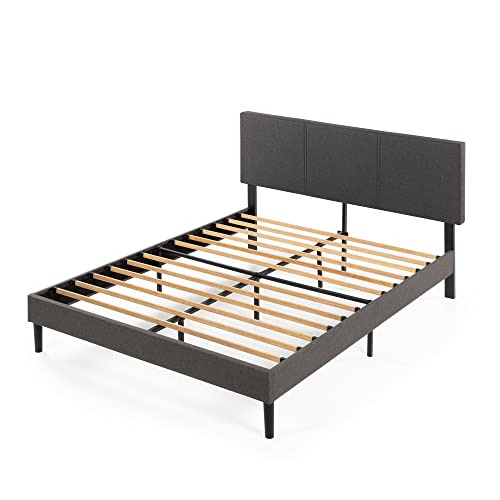 ZINUS Cambril Upholstered Platform Bed Frame with Sustainable Bamboo Slats / No Box Spring Needed / Mattress Foundation / Easy Assembly, King