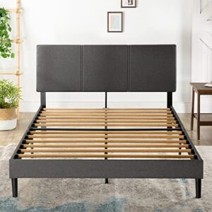 ZINUS Cambril Upholstered Platform Bed Frame with Sustainable Bamboo Slats / No Box Spring Needed / Mattress Foundation / Easy Assembly, King