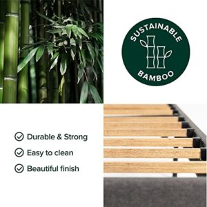 ZINUS Cambril Upholstered Platform Bed Frame with Sustainable Bamboo Slats / No Box Spring Needed / Mattress Foundation / Easy Assembly, King