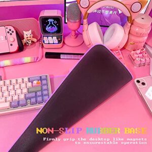 JMIYAV Pink RGB Gaming Mouse Pad 31.5x12 Inch PC XL Large Extended Glowing Led Light Up Desk Pad Non-Slip Rubber Base Computer Mouse Pad Cute Mousepad Mat 31.5x12 Inch Upgrade