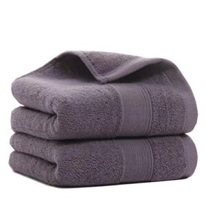 lruuidde bathroom hand towels 2 set,100% cotton hand towel for bath, hand, face, kitchen, super soft, highly absorbent, machine washable, size 14" x 30" (gray)…