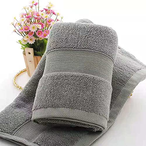 LRUUIDDE Bathroom Hand Towels 2 Set,100% Cotton Hand Towel for Bath, Hand, Face, Kitchen, Super Soft, Highly Absorbent, Machine Washable, Size 14" x 30" (Gray)…