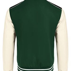 COOFANDY Mens Fashion Varsity Jackets Casual Leather Sleeves College Baseball Bomber Jacket Streetwear