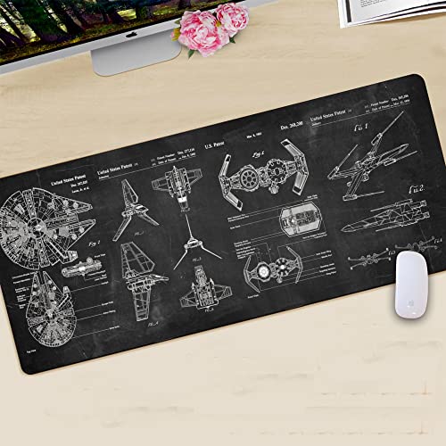 Spaceship Space Mouse mat, Sci-fi Control Console Display Desk Mat, Large Mouse pad for Desk, Gamer Mouse pad, Laptop Pad Mat, Gaming Accessories, Computer Accessories, Gaming Room Decor, SciFi Gift