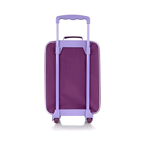 Disney Elsa Softside Luggage - 17 Inch Wheeled Rolling Suitcase Travel Trolley for Kids