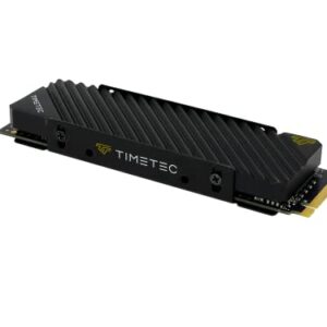 Timetec 1TB PCIe 4.0 Heatsink Gaming SSD NVMe PCIe Gen4x4 M.2 2280 3D NAND TLC 1000TBW SLC Cache Read/Write Speed Up to 5,100/4,700 MB/s Internal Solid State Drive for PS5, PC Desktop