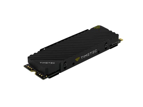 Timetec 1TB PCIe 4.0 Heatsink Gaming SSD NVMe PCIe Gen4x4 M.2 2280 3D NAND TLC 1000TBW SLC Cache Read/Write Speed Up to 5,100/4,700 MB/s Internal Solid State Drive for PS5, PC Desktop