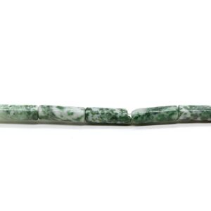 4x13mm natural green point jade stone tube shaped gemstone manual cylindrical loose beads for diy bracelets earring jewelry making
