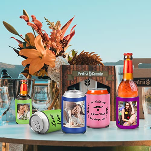 Custom Can Sleeve Beer Coolers Bulk Personalized Can Cooler With Photo Logo Customized Insulated Beverage Bottle Holder for Party Weddings Fishing Picnics